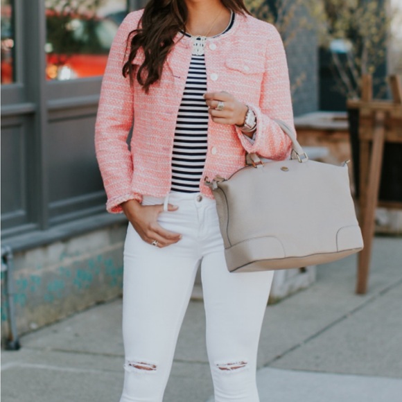J.Crew Peplum Lady Jacket in Neon Fuschia Tweed - Picture 7 of 14